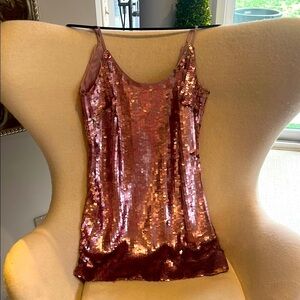 Ramy Brook Pink Sequin Sleeveless Mini Dress